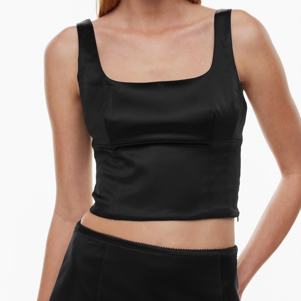 Wilfred Shine Satin Bustier Top